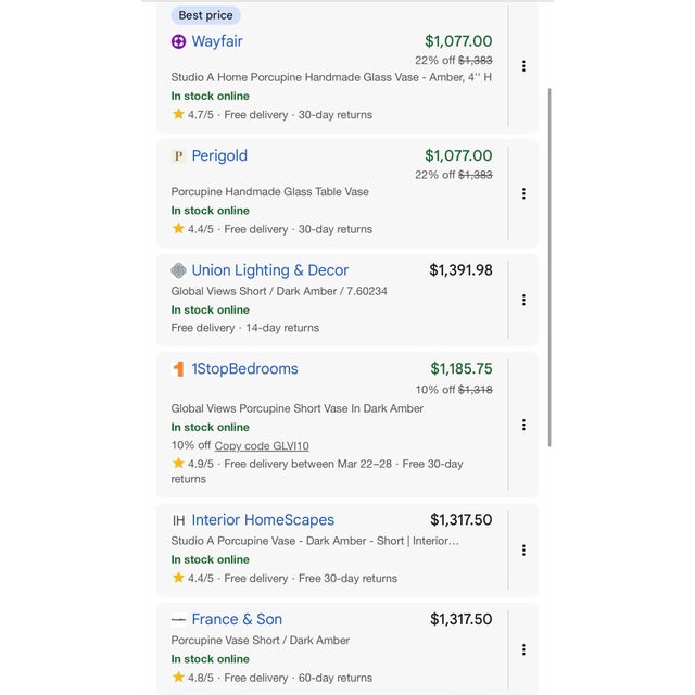 Studio a by Global Views Porcupine Polish Art Glass Small Vase Light Grey For Sale - Image 12 of 12