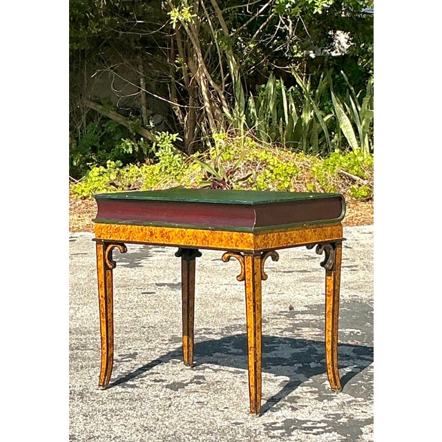 Vintage Regency Giant Book Side Table For Sale - Image 9 of 12