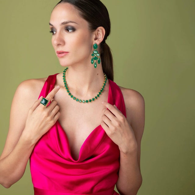 Make a grand style statement with our Greta Statement Earrings. These magnificent earrings are designed to capture...