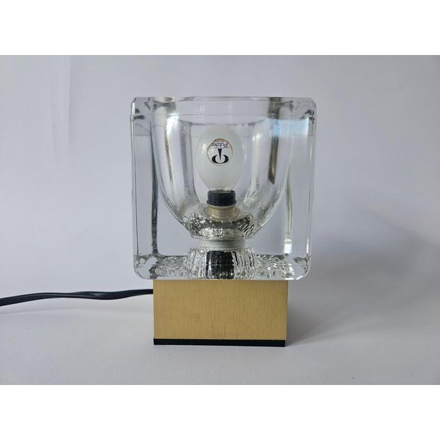 Mid-Century Modern Mid-Century Modern Ice Cube Glass Table Lamp from Peill & Putzler, Germany, 1970s For Sale - Image 3 of 13