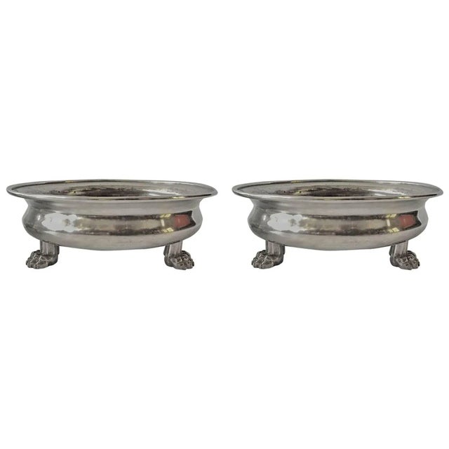 1930s Pewter Bawls by Anna Petrus - a Pair For Sale - Image 5 of 5