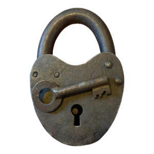 Antique Heavy Duty Forged Padlock With Key