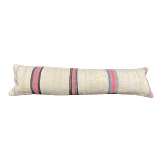 Turkish Hemp Pillow Cushion Natural Beige Brown Cushion Cover 12x46 For Sale