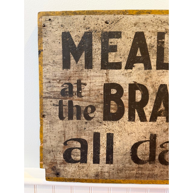 Antique Braeburn Hotel Guilford Maine Painted Wooden Roadside Advertising Sign, C. 1920-1935 For Sale - Image 18 of 18