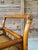 Wood Vintage Refinished Coastal Rattan Two-Tier Bar Cart With Bottle Holders on Casters For Sale - Image 7 of 12