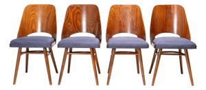 514 Chairs attributed to Oswald Haerdtl for TON, Czechoslovakia, 1950s, Set of 4