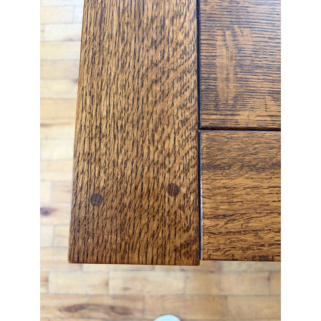 Stickley Mission Oak Arts & Crafts Extension Dining Table For Sale - Image 10 of 12