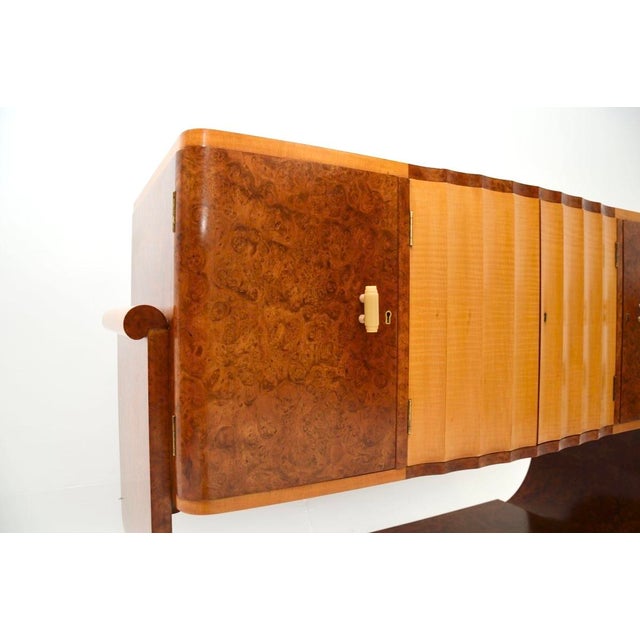Art Deco Burr Walnut and Sycamore Sideboard, 1930s For Sale - Image 6 of 11