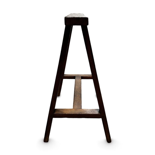 French Country Wooden Trestle For Sale - Image 3 of 5