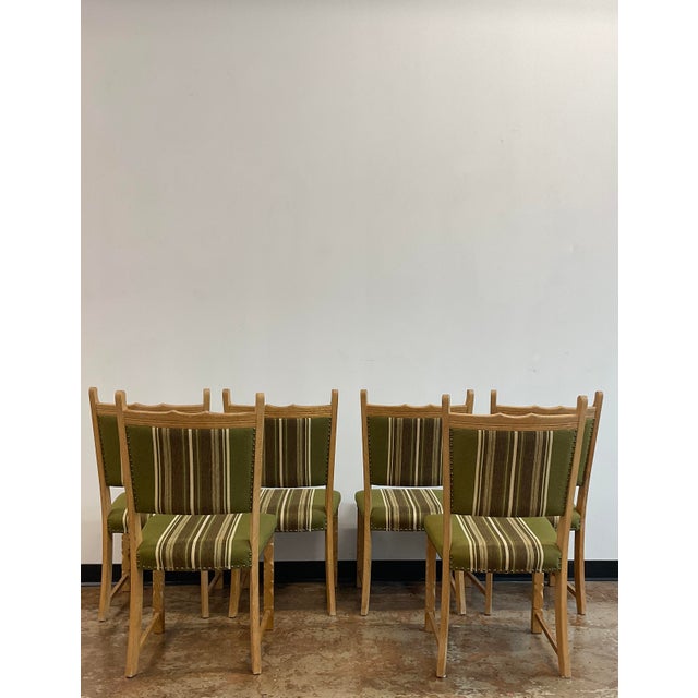 Wood Set of (6) Henning Kjaernulf Style Danish Oak Dining Chairs, C. 1970s For Sale - Image 7 of 17
