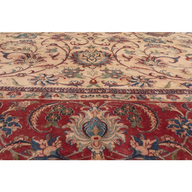 Mid 20th Century Vintage Persian Isfahan Rug, 13'00 X 19'00 For Sale - Image 5 of 10