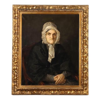 Lombard School Artist, Female Portrait, 19th Century, Oil Painting on Canvas, Framed For Sale