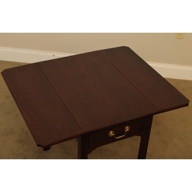 Custom Chippendale Style Drop Leaf Pembroke Table For Sale In Philadelphia - Image 6 of 13