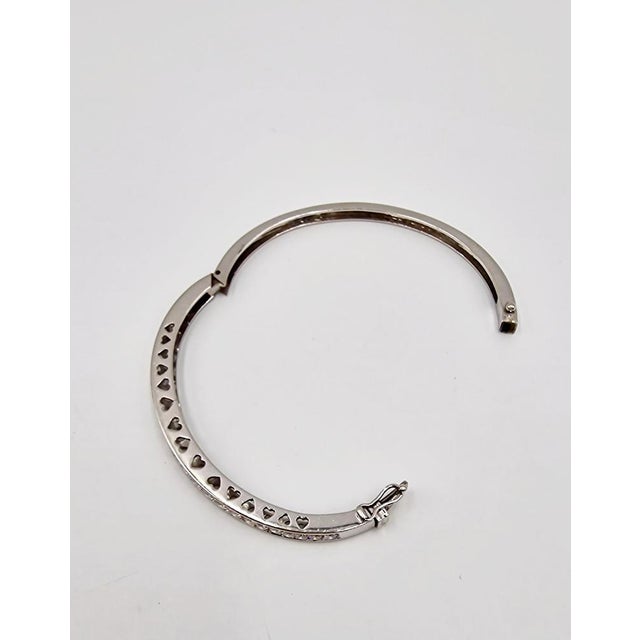 Metal Bracelet in 18 Karat White Gold with 25 Diamonds, 1990s For Sale - Image 7 of 17