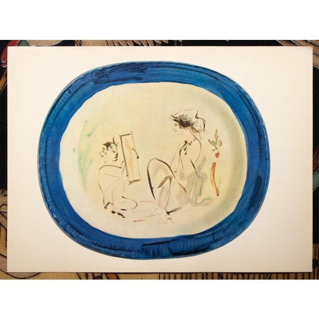 Brown 1950 Set of 8 Swiss Prints of Picasso's Ceramic Platters For Sale - Image 8 of 18