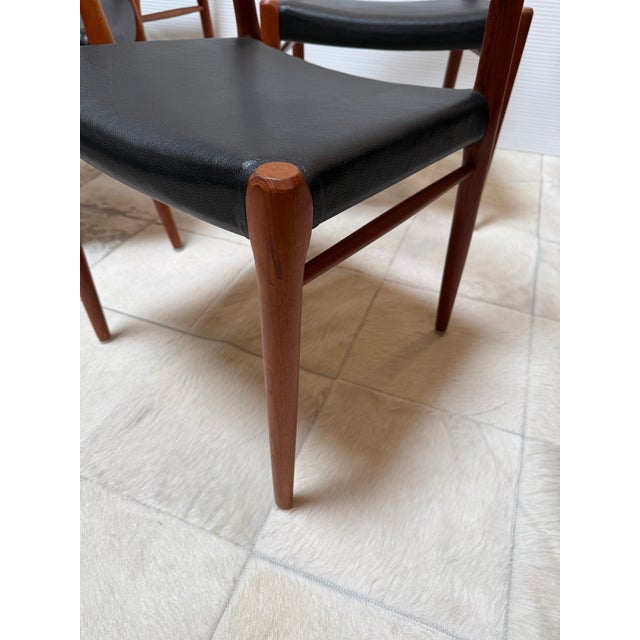 Niels Otto Møller for J. L. Møllers Model 75 Teak Side Chairs, Set of Four For Sale - Image 12 of 12