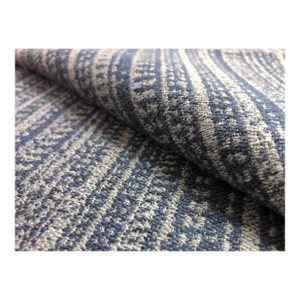 Pindler & Pindler Hirise Skyline Water Stain Resistant Indoor Outdoor Navy Blue Grey Abstract Stripe Upholstery Fabric