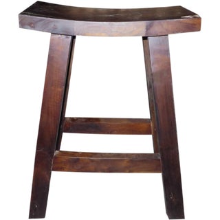 Indonesian Teak Counter Stool For Sale