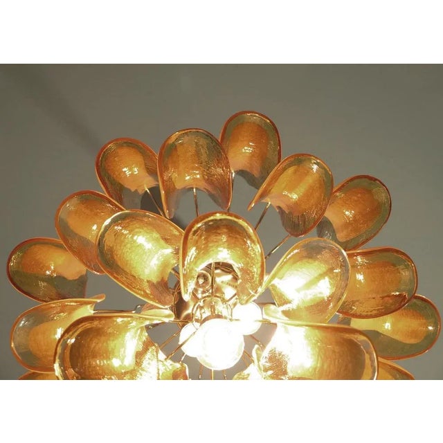 Italian Murano Glass Petal Chandeliers, Set of 2 For Sale - Image 9 of 12