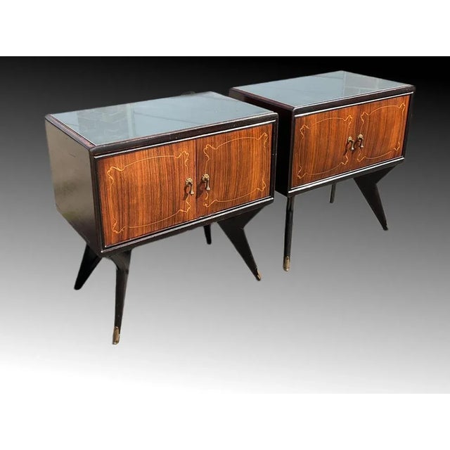 Italian Art Deco Bedside Cabinets in the style of Paolo Buffa, 1950s, Set of 2 For Sale - Image 10 of 12