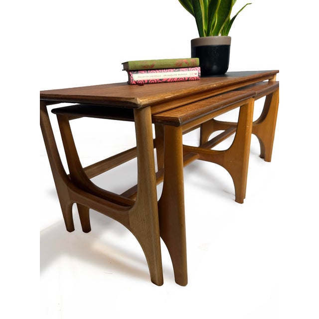 Vintage Nesting Tables in Teak, 1970s, Set of 3 For Sale - Image 11 of 12