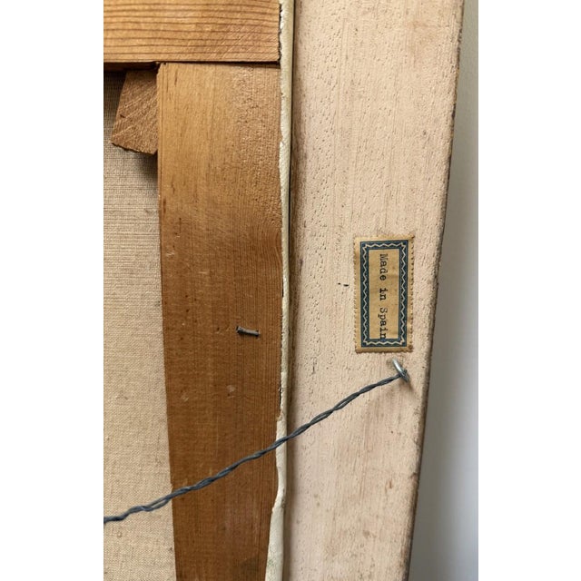 Early 1900's Oil on Canvas "The Smoker" Signed Santamaria For Sale - Image 11 of 11