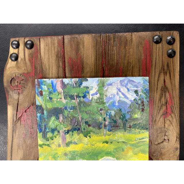 2020s "Grazing Rights" ~ Lorie Batson, Original Oil Painting ~ Captures a White Horse Peacefully Enjoying Grazing in a Beautiful Mountain Meadow. For Sale - Image 5 of 6