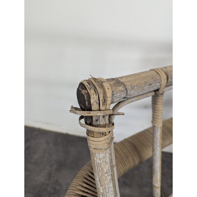 Rattan and Bamboo Lounge Chairs, 1950s, Set of 2 For Sale - Image 5 of 7
