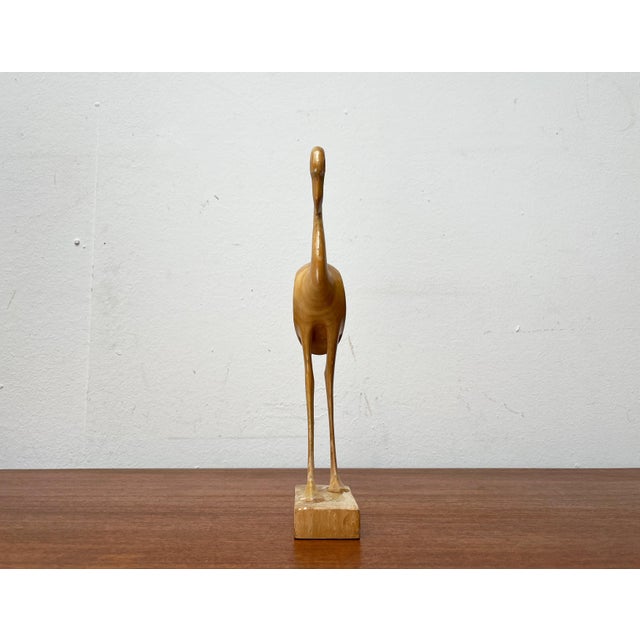 Mid-Century Wooden Flamingo Figurine, 1960s For Sale - Image 16 of 17