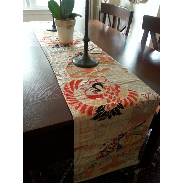 Vintage Japanese Silk Obi Table Runner Chairish