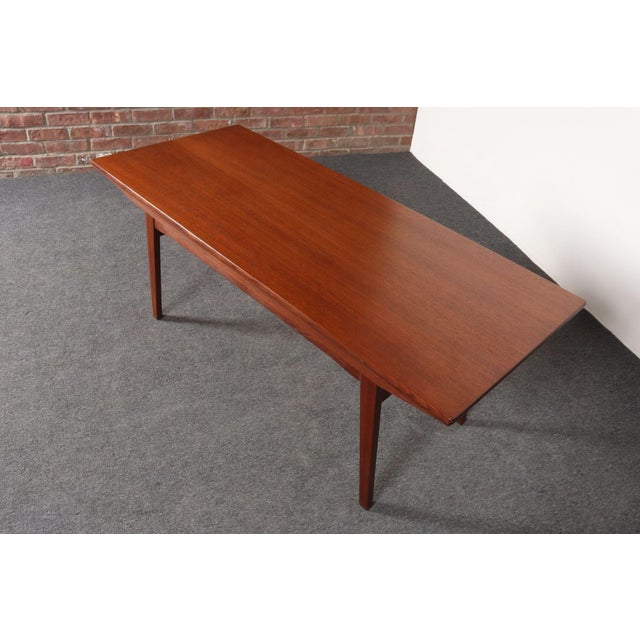 Danish Modern "Elevator" Metamorphic Coffee Table / Dining Table With Two Leaves For Sale - Image 11 of 18