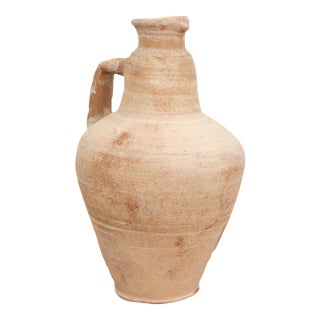 Antique French Farmhouse Clay Pitcher For Sale