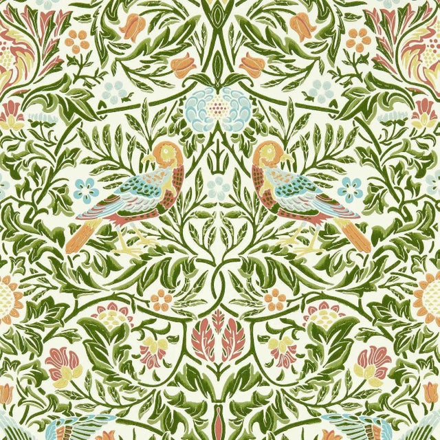 Morris & Co Bird Wallpaper in Boughs Green - a Sample For Sale