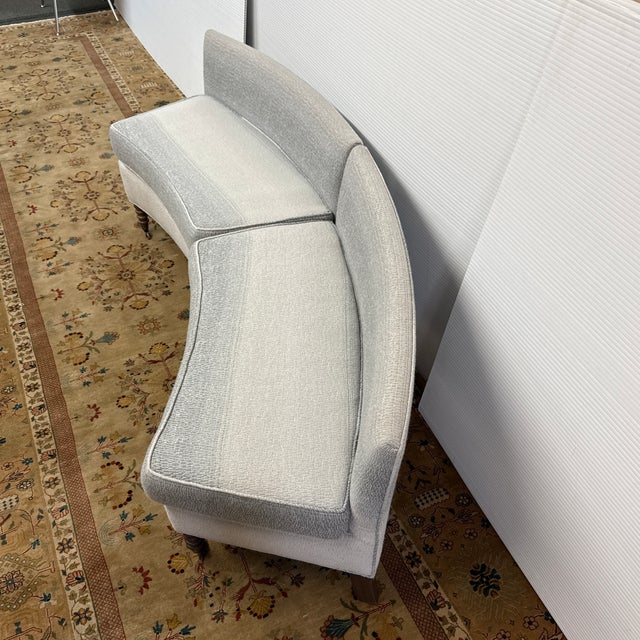 Ombre Curved Sectional/Bench, Bespoke For Sale - Image 12 of 12