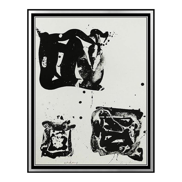 Late 20th Century Third Stone (Sf. 98; l.86) Abstract Black Lithograph Sam Francis For Sale