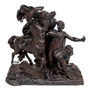 Francois Rude "The Education of Achilles" Bronze