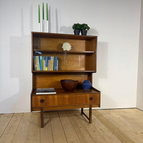 Vintage Teak Bookcase with Glass Doors For Sale - Image 13 of 13