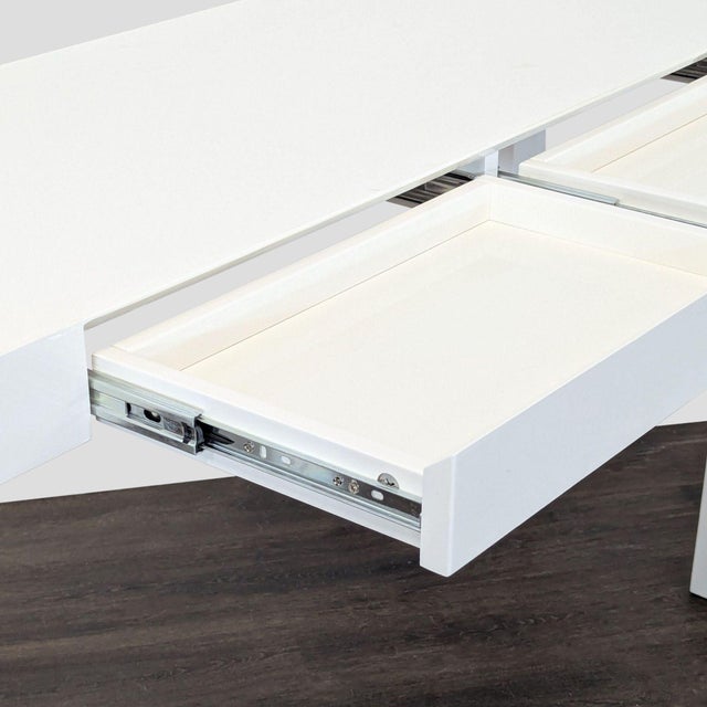 West Elm Parsons White Console For Sale - Image 9 of 9