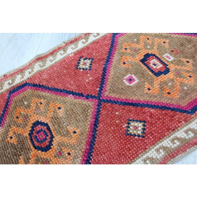 Textile Turkish Mini Rug - 18" X 33.5" For Sale - Image 7 of 11