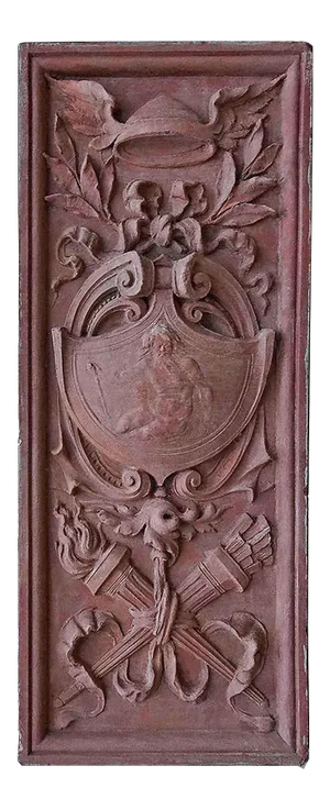 Antique Terracotta Panel • Neoclassical Style Building Ornament