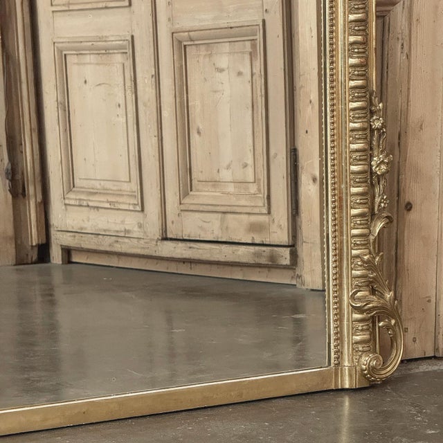 19th Century French Napoleon III Period Regence Style Gilded Mantel Mirror For Sale - Image 13 of 18