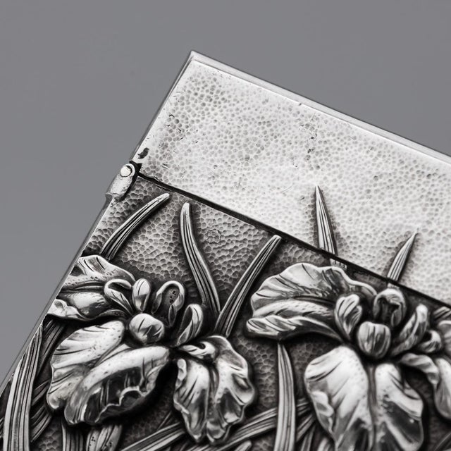 Antique 20th Century Japanese Meiji Silver Card Case, 1900s For Sale - Image 12 of 16