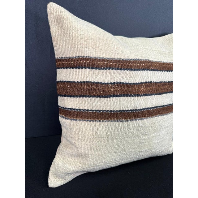 Turkish Hemp Pillow Cushion Natural Beige Brown Pillow Cushion Cover 20"x20" #30615 Enhance your home decor with our Kilim...