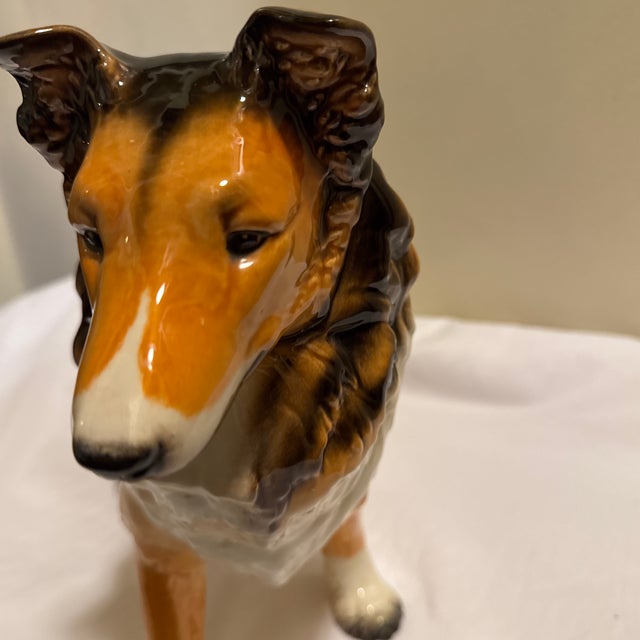 Large Vintage 18” Goebel Porcelain Collie Dog Figurine - West Germany For Sale - Image 4 of 8