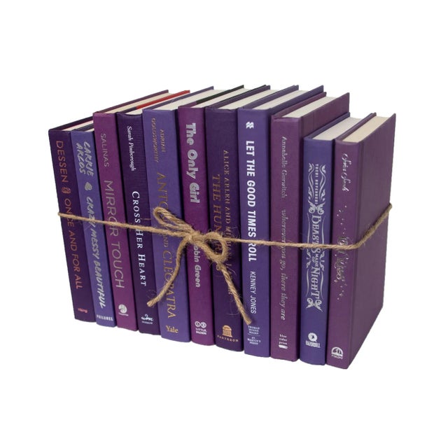 Booth & Williams Decorative Books - Orchid Book Bundle - 1 Foot of Purple Books For Sale - Image 4 of 4