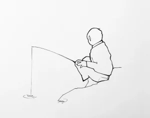 ''Gone Fishing'' Drawing