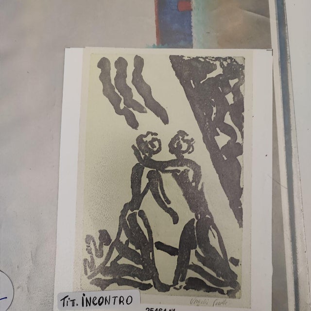 Black Virgilio Guidi, Color Engraving, Framed For Sale - Image 8 of 10