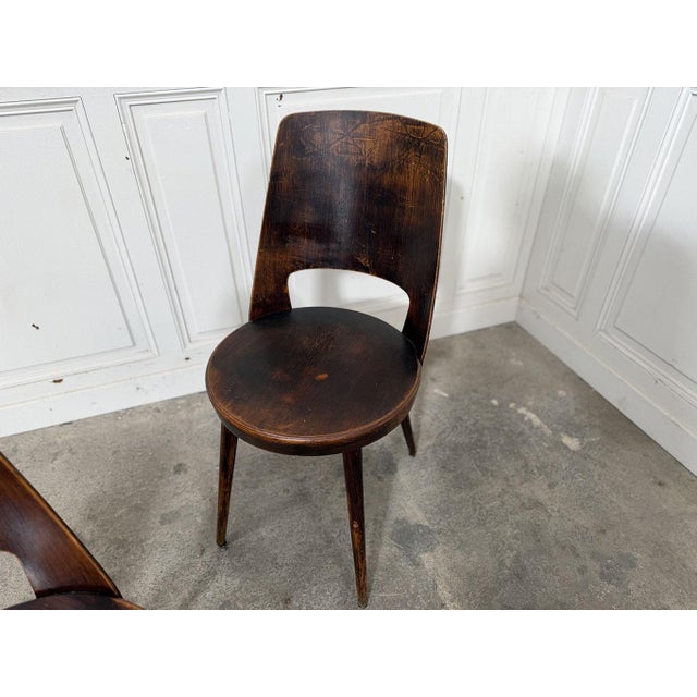Wood Mondor Chairs from Baumann, 1960s, Set of 6 For Sale - Image 7 of 10