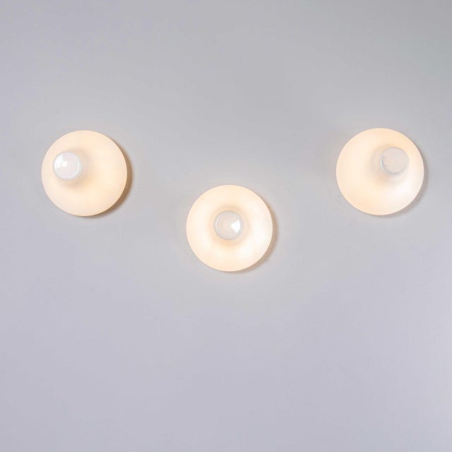 Opaline UFO Wall Lamp, 1950s For Sale - Image 4 of 11