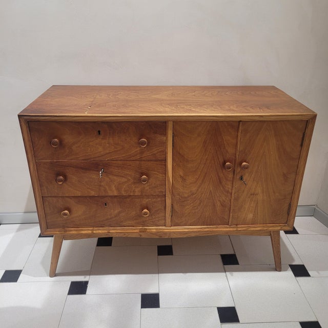 Mid-Century Nordic Chest of Drawers in Beech, Spain, 1950s For Sale - Image 9 of 18